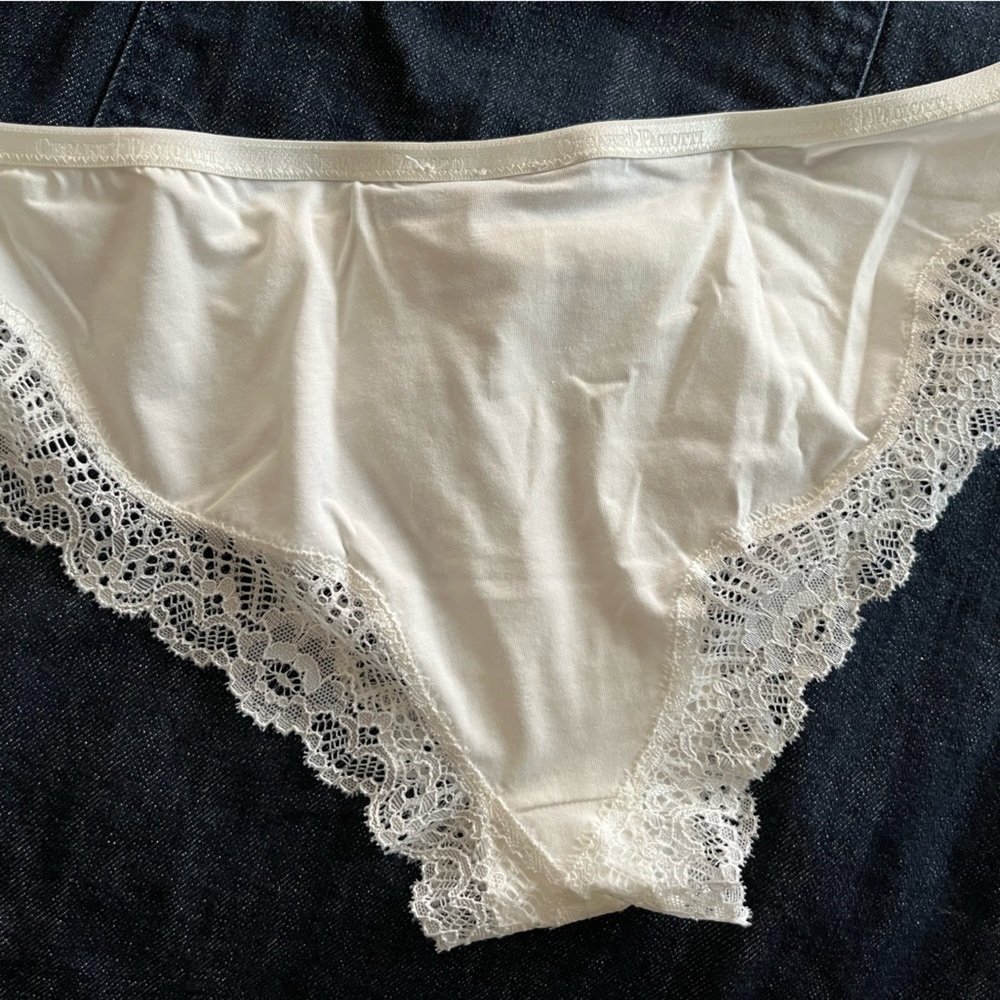 Cesare Paciotti Cream Lace Trim Panties - Picture 3 of 4